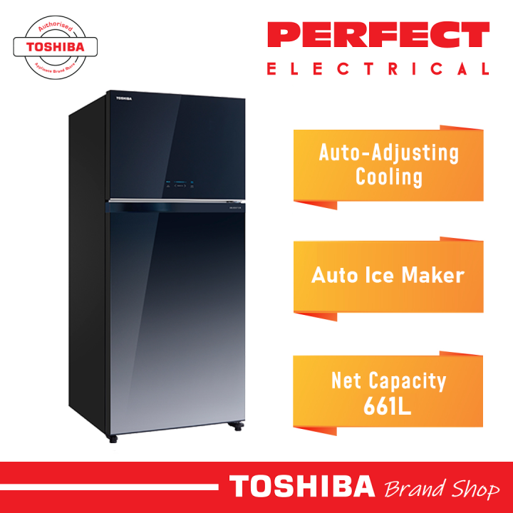 Toshiba 661L Auto Ice Maker Inverter Refrigerator GRAG66MA (GG) 2 Door