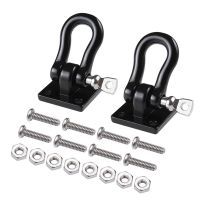 2Pcs Trailer Towing Buckle Tow Hooks Metal Climbing Trailer Shackles for 1/10 RC Car Truck Climbing Car (Black)