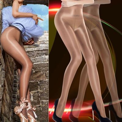 ‘；’ High Gloss Pantyhose Tights Elastic Oil Shiny Glossy Stockings Hosiery Plus Size