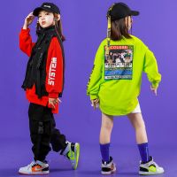 [COD] Girls trendy childrens new hip-hop suits boys and children costumes girls dance clothes brand