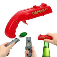 Creative Drink Opening Shooter Can Openers Spring Cap Catapult Launcher Gun Shape Beer Bottle Opener Bar Tool