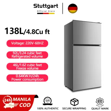 Household Double Door Mini Refrigerator Single Refrigerated Freezer  Dormitory Rental Energy Saving Large Capacity 220V