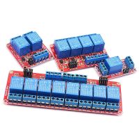 1 2 4 8-way 5V12V24V relay module with optocoupler isolation support high and low level trigger development board wires electrie