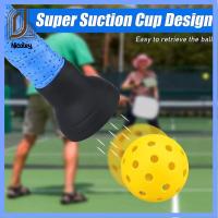 NICOLEY 2 PCS ซิลิโคนทำจากซิลิโคน Pickleball Ball Retriever สากลสากลสากล ถ้วยดูดด้านบน Pickleball picker แบบพกพาได้ โดยไม่ต้องดัดมากกว่า ตัวจับยึดปิ๊กบอลด้านบน พายมาตรฐานทั้งหมด