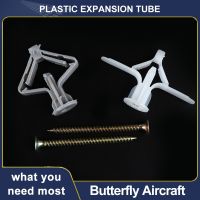 Nylon Aircraft Shape Plastic Expansion Tube Butterfly Drywall Board Fiberboard Nail Screw Self Drilling Wall Pierced Gypsum