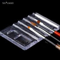 1pc Nail Art Acrylic Brush Holder Crystal Acrylic Display Stand Rest Tools for UV Gel Brush Pen Nail Tools Artist Brushes Tools