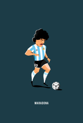 โปสเตอร์ Maradona ดิเอโก มาราโดน่า Argentina อาร์เจนตินา Poster โปสเตอร์ฟุตบอล ของแต่งบ้าน ของแต่งห้อง โปสเตอร์ติดผนัง โปสเตอร์ติดห้อง 77poster