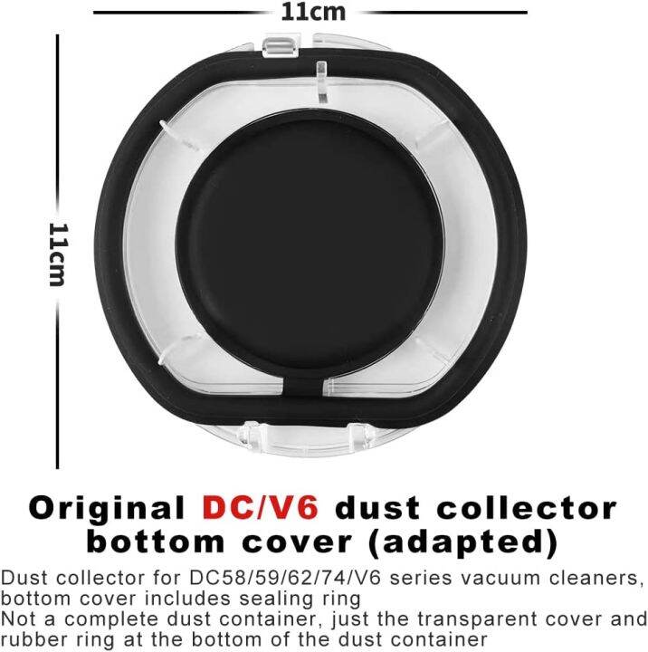 ฝาฝาบิดถังถังเก็บฝุ่นแหวนกันรั่วเครื่องดูดฝุ่นซีรี่ย์-dc-74dc-dc62-dc59สำหรับ-dyson-v6ผ้าคลุมรถถ้วยกักฝุ่น