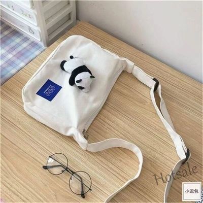 【hot sale】✢♤▽ C16 Canvas bag simple student class bag large capacity zipper messenger bag college style