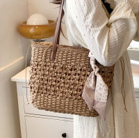 ?Dream Best? Straw Woven Bag Handmade Rattan Woven Vintage Retro Straw Rope Knitted Women Handbag Tote Bag Summer Beach Bag