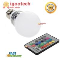 igootech หลอดไฟ 3W E27 LED RGB 16 สี + รีโมท Light Lamp 16 Colors Changing + IR Wireless Remote Control