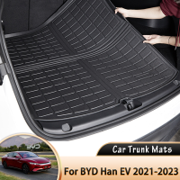 สำหรับ BYD Han EV E9 E9 DM 2021 2022 2023 2024 TPE รถด้านหลัง Trunk Mat กันน้ำป้องกัน Liner Trunk ชั้นถาด Mats อุปกรณ์เสริม