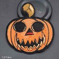 【cw】 Pumpkin Three Heads Punk Iron on Embroidered Clothing Boys Wholesale !