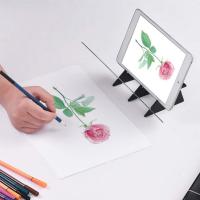 เด็ก LED Projection Drawing Copy Board โปรเจคเตอร์ภาพวาด Tracing Board Sketch Specular Reflection Dimming cket ผู้ถือ Child