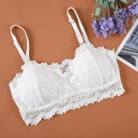 【Ready stock】Womens Wireless Beautiful Back Lace Soft ssiere Padded