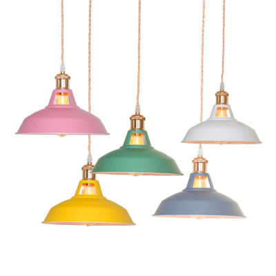 Colorful Industrial retro style Pendant Light Restaurant Kitchen Decorative lamps Vintage Hanging Lights
