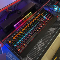 MS 835 แป้นพิมพ์เครื่องกลโลหะ RGB Luminous Mechanical Gaming Wired USb Keyboard สำหรับเกม Esports High End แป้นพิมพ์เครื่องกลแบรนด์ใหม่