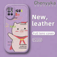 เคส Chenyyka สำหรับ Infinix Note 8 X692เคสลายการ์ตูนหมูตลกเคสใส่โทรศัพท์หนังดีไซน์ใหม่ฝาปิดเลนส์เต็มกล้องกันกระแทกฝาหลังป้องกันซิลิโคนเคสนิ่ม