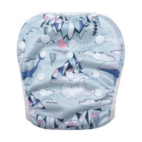 Cute Pengui Swimming Diaper Baby Nappies Reusable Waterproof PUL Cloth Diaper Pool Diaper Washable Swim Diaper For Pool Swimming