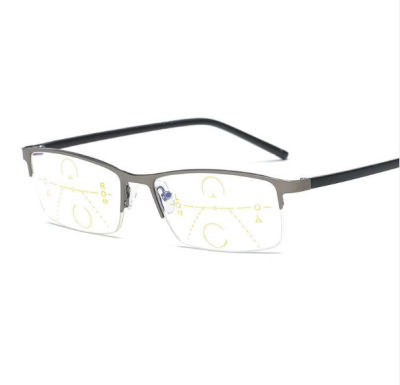 Multi-focus Progressive Reading Glasses Men Presbyopic Diopter Eyeglasses Male +1.0+1.5+2.0+2.5+3.0+3.5+4.0 QF217