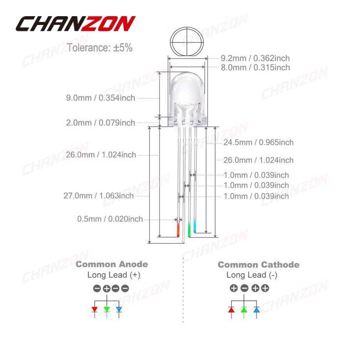 50pcs-8mm-rgb-led-emitting-diode-micro-indicator-red-green-blue-multicolor-common-anode-cathode-3v-super-bright-pcb-circuit-bulb