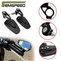 SEMSPEED 22MM Universalรถจักรยานยนต์Handelบาร์ปลายกระจกมองหลังติดแฮนด์Endกระจกข้างหลังสำหรับKawasaki Ninja 250 300 650 NINJA400 Z1000 Z900 Z800 Z750 Z1000 Z650 Z300 Z250 Z125