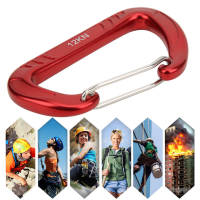 12kN d รูปร่าง carabiner สปริงโหลดประตู Snap Hook Quick Link Lock Safety Buckle Locking สำหรับ P