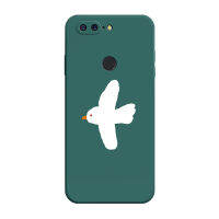 เคส OnePlus 5T 5 เคสซิลิโคนเหลว ฝาครอบป้องกันนกการ์ตูน Flocking