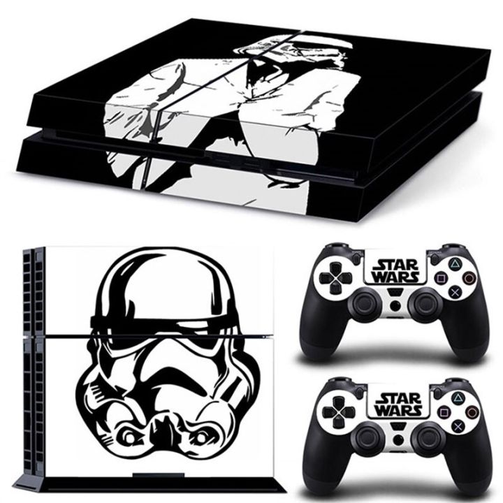 เคสหุ้มสติ๊กเกอร์ฝาครอบชุดคอสตูม-darth-vader-vader-iron-man-สำหรับ-playstation-4คอนโซล-amp-2ชิ้นสติกเกอร์ผิวตัวควบคุมสำหรับ-ps4