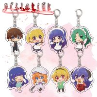 Anime Higurashi When They Cry Acrylic Keychain Cute Figure Ryugu Rena Sonozaki Mion Shion Furude Rika Hojo Satoko Key Chain Gift