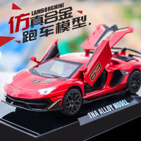 1:32 Lamborghini SVJ 63จำลองสูง D Iecast โลหะอัลลอยรุ่นรถแสงเสียงดึงกลับคอลเลกชันเด็กของเล่นของขวัญ P33