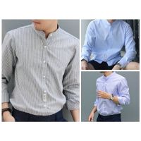 เสื้อเชิ้ตคอจีน ผ้า Oxford by bonne.chance