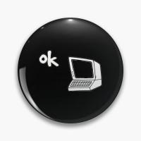 【CC】 Ok Radio To The Of Computer  【Customizable】Soft Pin Hat Metal Cartoon Lapel Brooch Badge