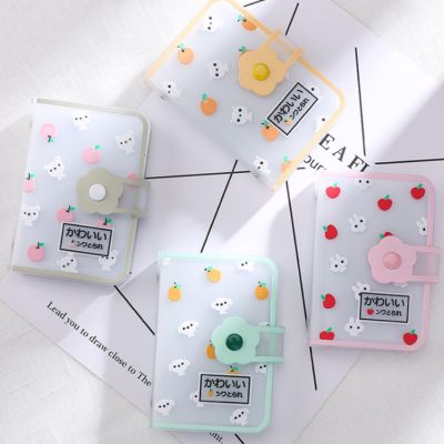 Mini Photo Album 20 Pockets Jelly Glue Home Picture Case Storage Lovely Fruit Animal Name Card Book Portable Photocard ID Holder