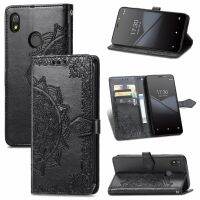 สำหรับดอกไม้นูน TECNO Pop 3มันดาลาหนังฝาพับแบบแนวนอนเคสมีที่ยึด/ช่องเสียบบัตร/กระเป๋าสตางค์/สายคล้อง (สีดำ)