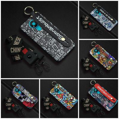 armor case Shockproof Phone Case For Nokia 3.4 Kickstand TPU cover Wrist Strap New Silicone Soft Graffiti Durable Cute