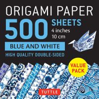 หนังสืออังกฤษใหม่ ORIGAMI PAPER 4 INC X 500 BLUE &amp; WHITE