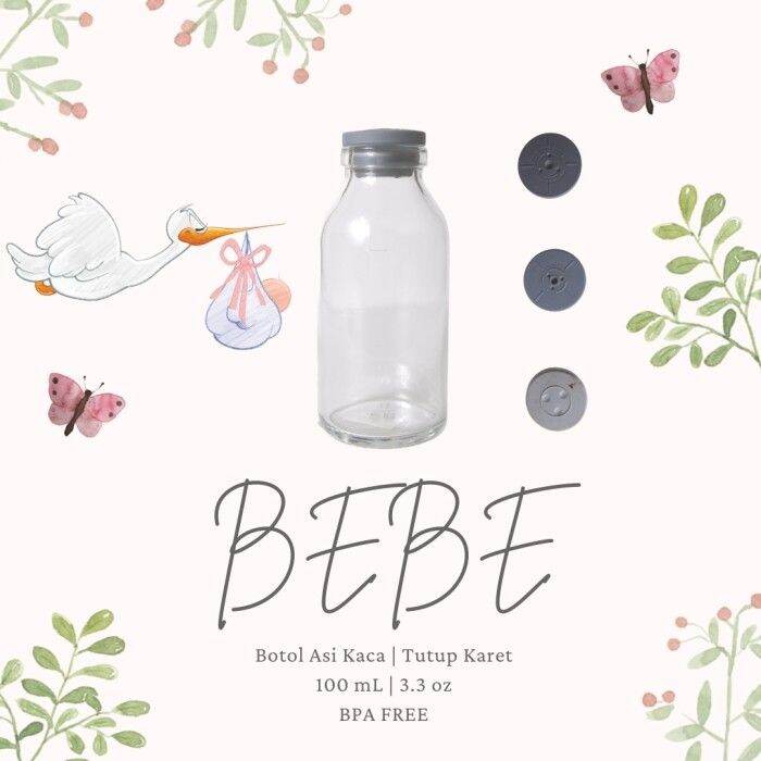 BEBE Breast Milk Glass Bottle 100 ML | Botol Asi Beling | Lazada Indonesia