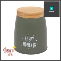 ขวดโหลกลมฝาดึง KECH WOODEN M 1 ลิตร สีเขียวROUND CANISTER WITH PULL LID KECH WOODEN M 1L GREEN **พลาดไม่ได้แล้วจ้ะแม่**