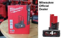 Milwaukee 12V รุ่น M12B4  แบตเตอรี่ 12V. 4.0Ah. โวลต์ (M12™) ของแท้โดยตัวแทนจำหน่าย