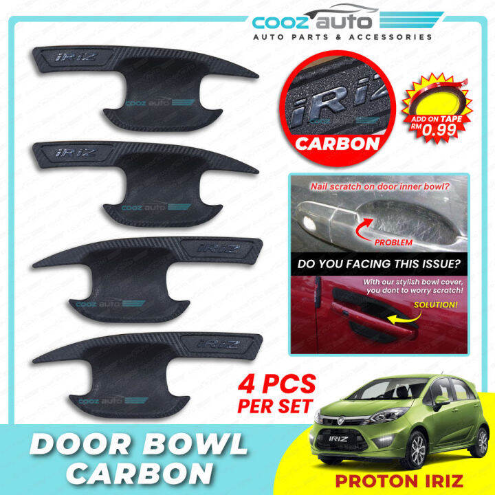 Proton Iriz Carbon Door Handle Inner Bowl Inserts Cover Lazada