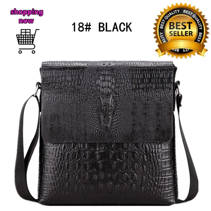  NIUCUNZH Leather Flap Messenger Bag for Men Small Crossbody  Shoulder Bag,Novelty Crocodile Embossed Coffee : Clothing, Shoes & Jewelry