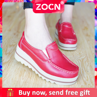 Zocn ผู้หญิงรองเท้าเวดจ์หนา soled หญิงแพลตฟอร์มรองเท้ารองเท้าขนาดเล็กสบายๆรองเท้าขนาดใหญ่ 35-41