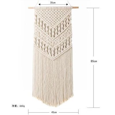 งานฝีมือผ้าห่มที่แขวนผ้าแขวนผนังแบบทอ Macrame ใหม่2023ห้องนั่งเล่นพรมลายเรขาคณิตห้องสไตล์โบฮีเมียนเก๋ไก๋สไตล์โบฮีเมียน