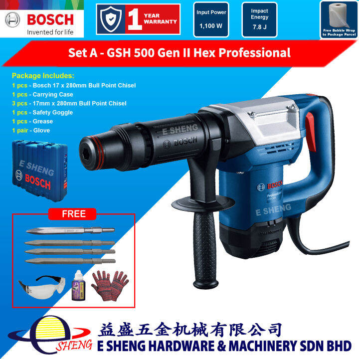 Bosch GSH500 Gen II Breaker With Hex / Demolition Hammer FOC Point ...