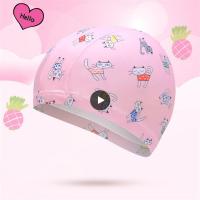 Cloth Swimming Cap Elastic Swimming Cap Convenient And Comfortable To Wear Double Layer Material Anti Cracking Cartoon Swim Caps