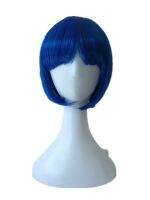 Diamond Blue Wig Fei-Show Synthetic Heat Resistant Women Wavy Hair Peruca Pelucas Costume Cos-play Cartoon Role Short Bob Hair