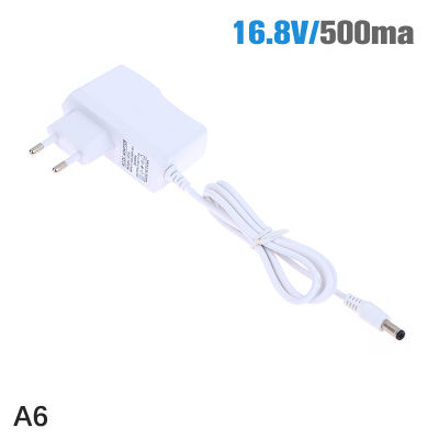 UNI เครื่องชาร์จแบตเตอรี่ลิเธียมสีขาวมาตรฐานยุโรป AC 110-240V 4.2V 5V 12.6V 16.8V