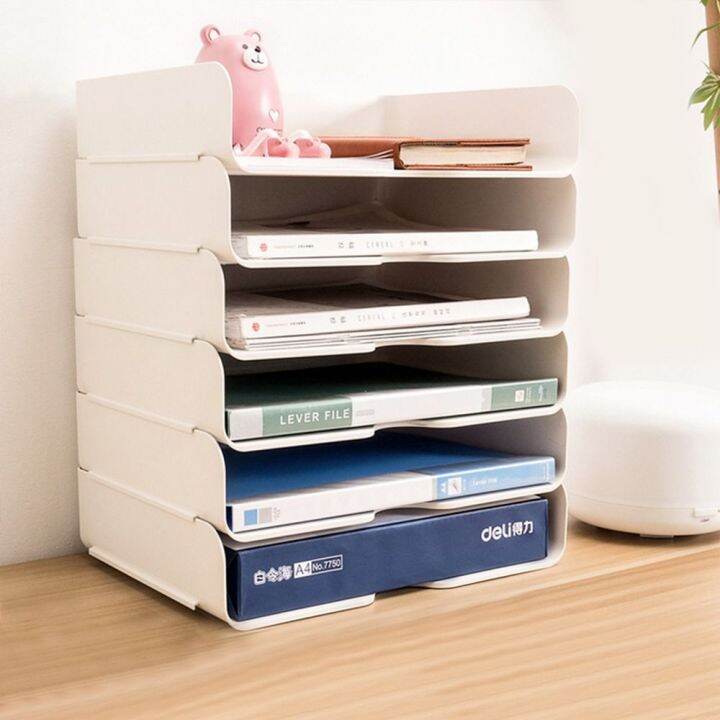 FDGFGG 1 Pcs File Organizer A4 File Storage Tray Desktop Organizer ...