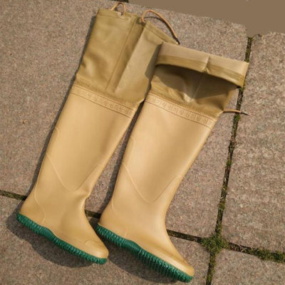 Onesunnys (ราคาปลีก)รองเท้าบูทยาง แบบยาว เนื้อนิ่ม มีพื้น สำหรับลงนา กันหอย ทาก ป้องกันเชื้อโรค 60CM Unisex บ่อน้ำกลางแจ้ง รองเท้าน้ำ รองเท้าฟาร์ม